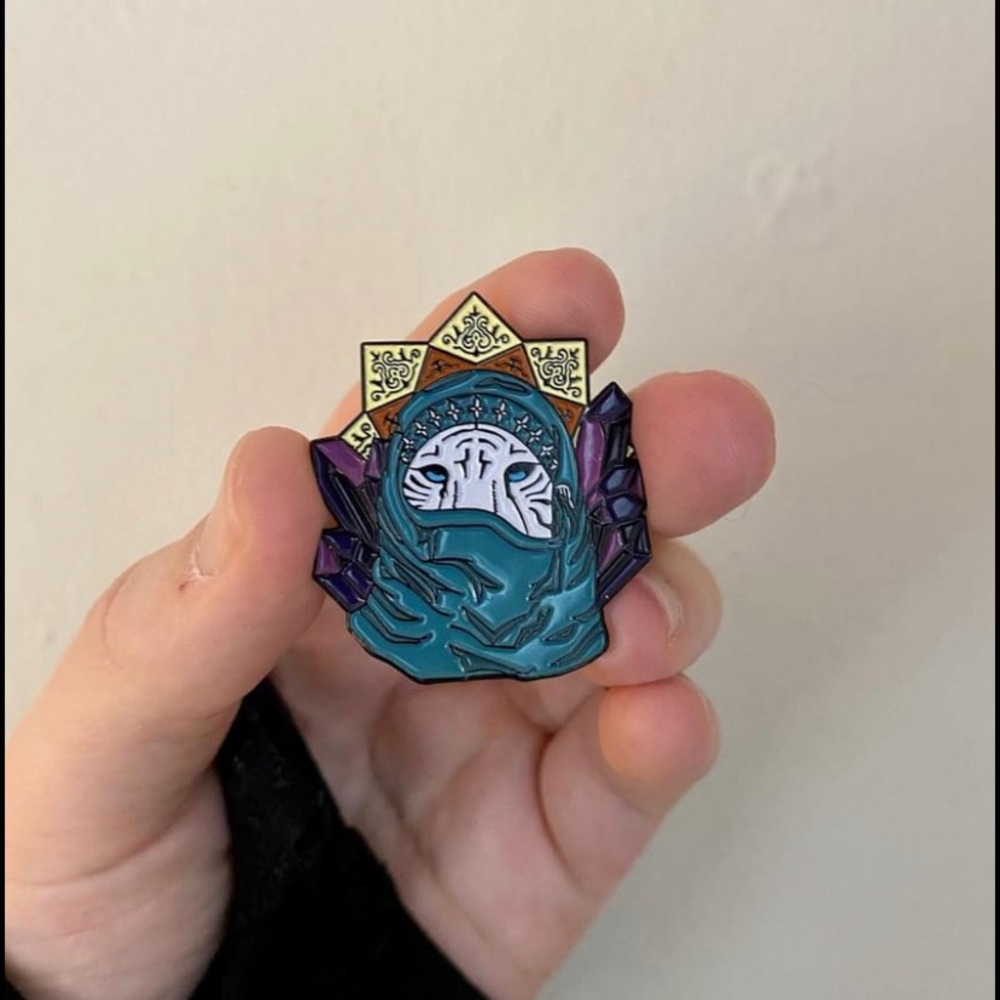 White Tiger Hat Pin